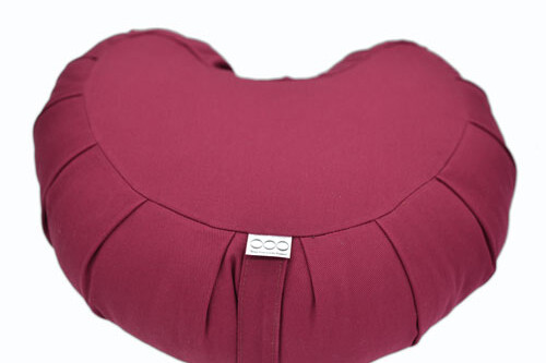 OOO-Meditationskudde Crescent Zafu Kapok - Burgundy