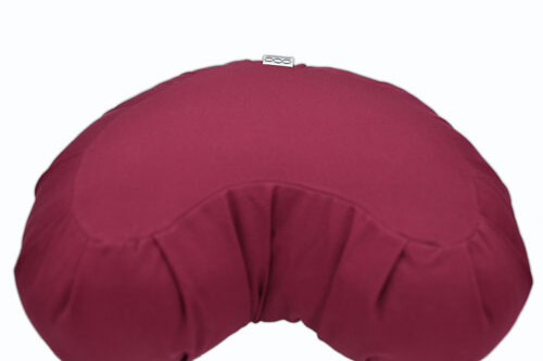 OOO-Meditationskudde Crescent Zafu Kapok - Burgundy