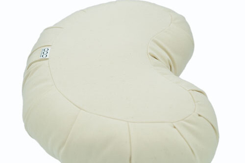 OOO-Meditationskudde Crescent Zafu Bovete - Vit