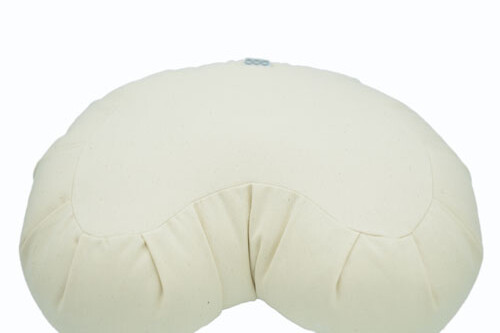 OOO-Meditationskudde Crescent Zafu Bovete - Vit