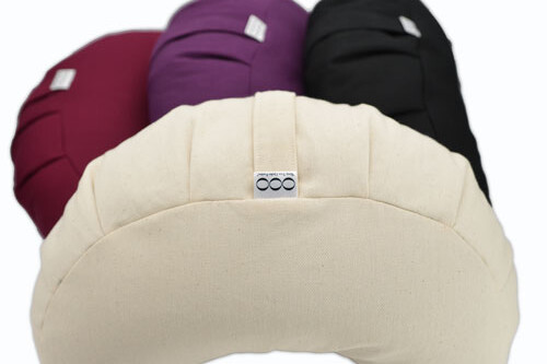 OOO-Meditationskudde Halvmåne Kapok - Svart