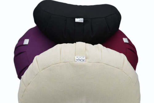 OOO-Meditationskudde Halvmåne Bovete - Svart