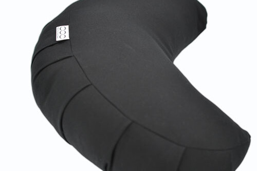 OOO-Meditationskudde Halvmåne Bovete - Svart