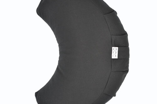 OOO-Meditationskudde Halvmåne Bovete - Svart