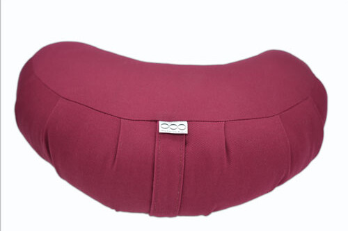 OOO-Meditationskudde Halvmåne Kapok - Burgundy