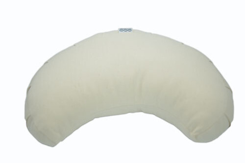 OOO-Meditationskudde Halvmåne Bovete - Vit