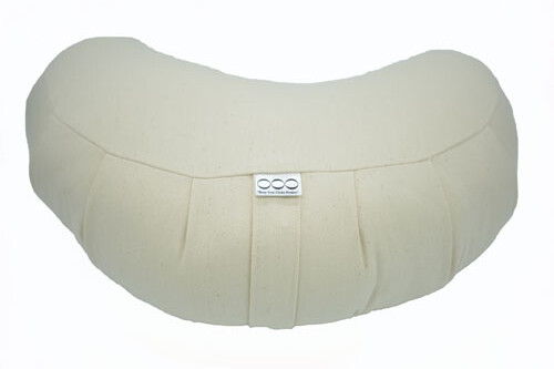 OOO-Meditationskudde Halvmåne Kapok - Vit