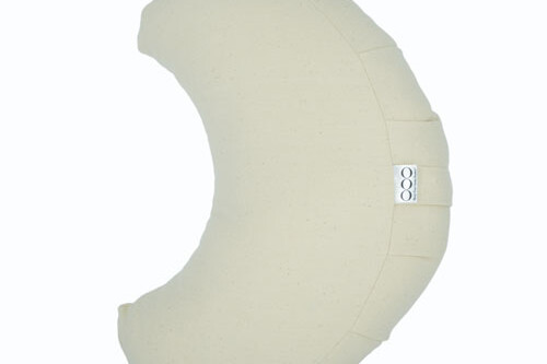 OOO-Meditationskudde Halvmåne Bovete - Vit